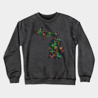 Michigan Holly Berries and Leaves | Folk Art Christmas Crewneck Sweatshirt